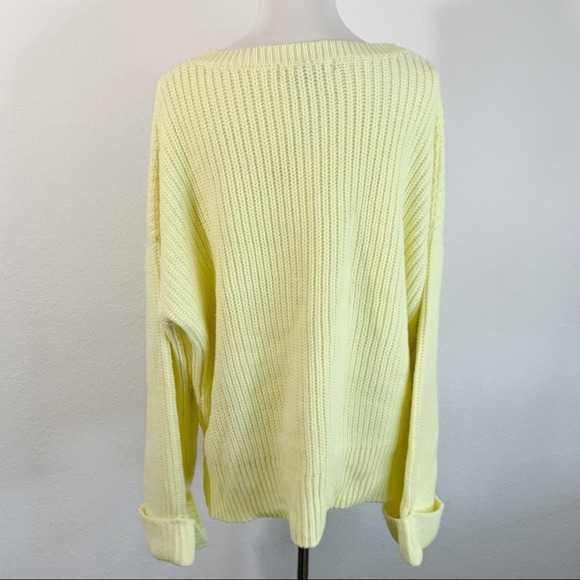 NWT Sanctuary Now or Never Ribbed Pullover Sweater in Ice Lime Cyber Disco - Picture 7 of 9